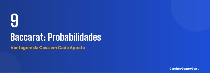 Baccarat: probabilidades e vantagem da casa em cada aposta